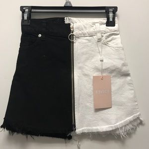 Revice denim ying yang skirt